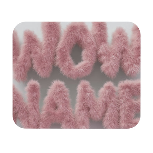 Fluffy Pink D WOW Mouse Pad