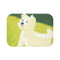 "Fluffy Westie White Bath Mat"
