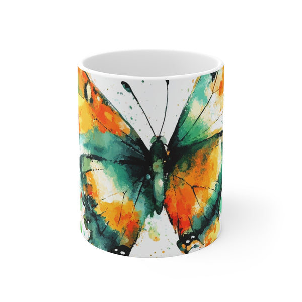"Fluttering Butterfly Watercolor Mug"