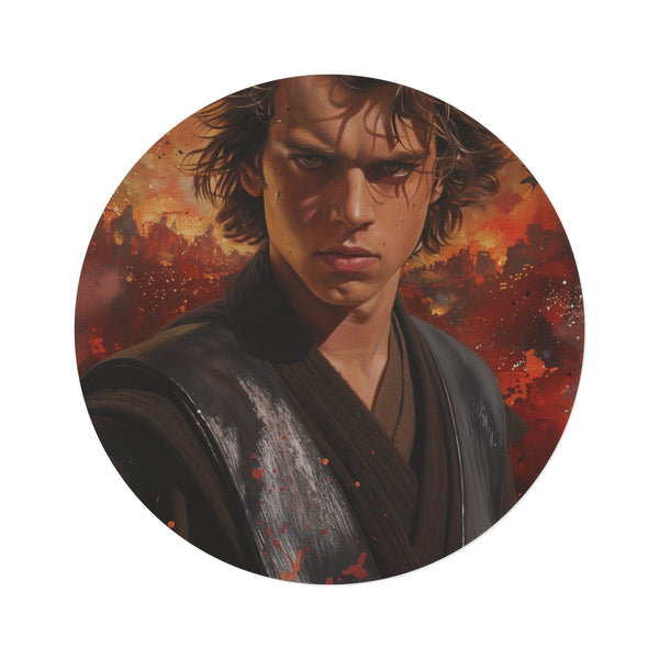 "Forceful Anakin Skywalker Round Rug"