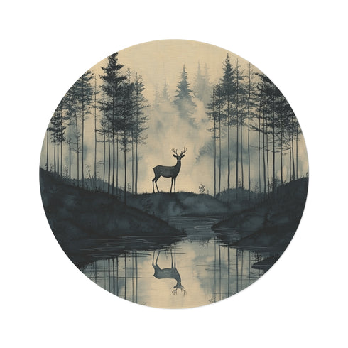 "Forest Fantasy Round Rug"