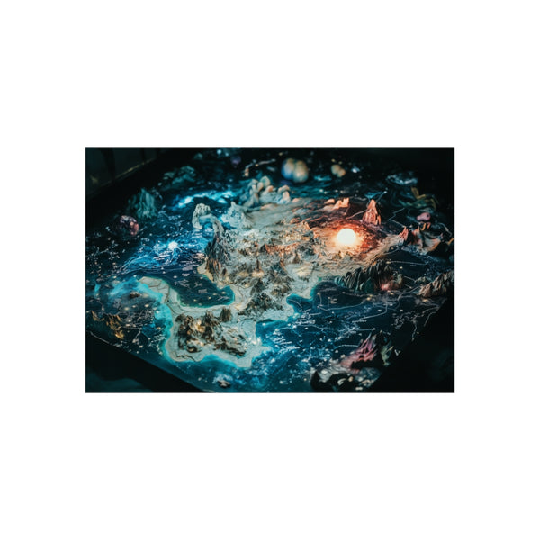 Forgotten Worlds Holographic Map Poster