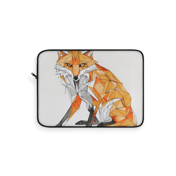 "Fox Geometric Laptop Sleeve: Sleek Protection"