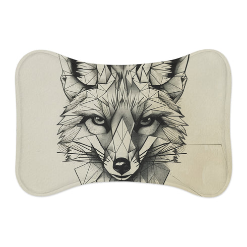 "Fox Geometry Pet Mat: Stylish Design"