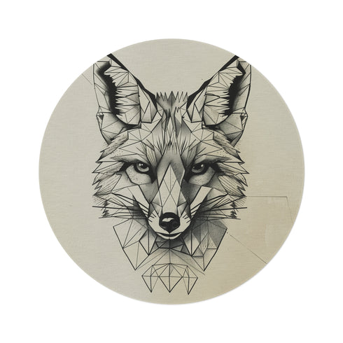 "FoxGeometry Round Rug: Modern Chic"