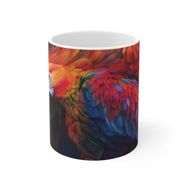 Fractal Feathered Parrot Coffee Mug