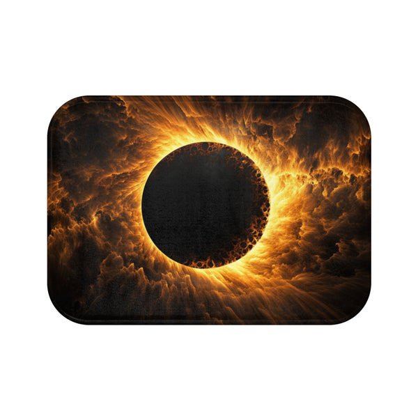 "Fractal Solar Eclipse Bath Mat"