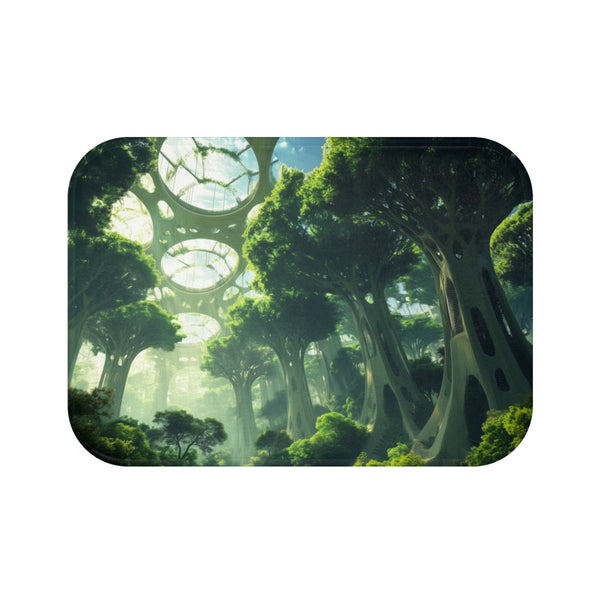 "Fractal Tree Sky Garden Bathmat"