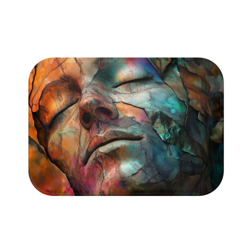 "Fractured Mindscape Dreaming God Bath Mat"