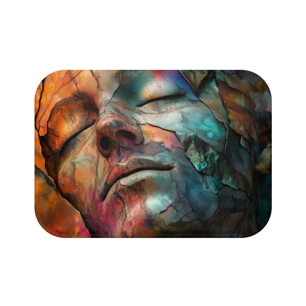 "Fractured Mindscape Dreaming God Bath Mat"