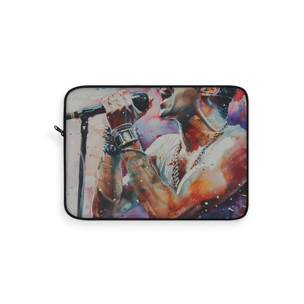 "Freddie Mercury Band Aid Laptop Sleeve: Watercolor Wonder"