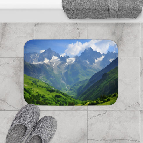 French Alps Luxury Memory Foam Bath Mat - Bathroom Lifestyle View