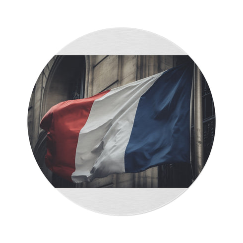 "French Flair Round Rug: Elegance in Every Step!"