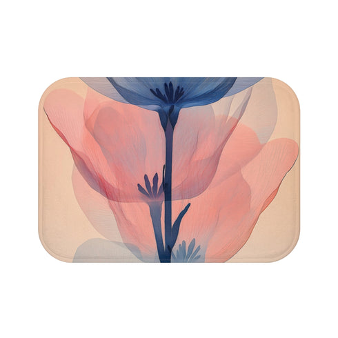 "Fresh Freesia Blooms Bath Mat"