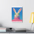 Charming friendly rabbit portrait canvas; perfect for art & wall decor.