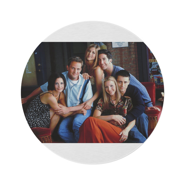 "Friends Cast Round Rug: Gather 'Round With Your Favorite TV Pals"