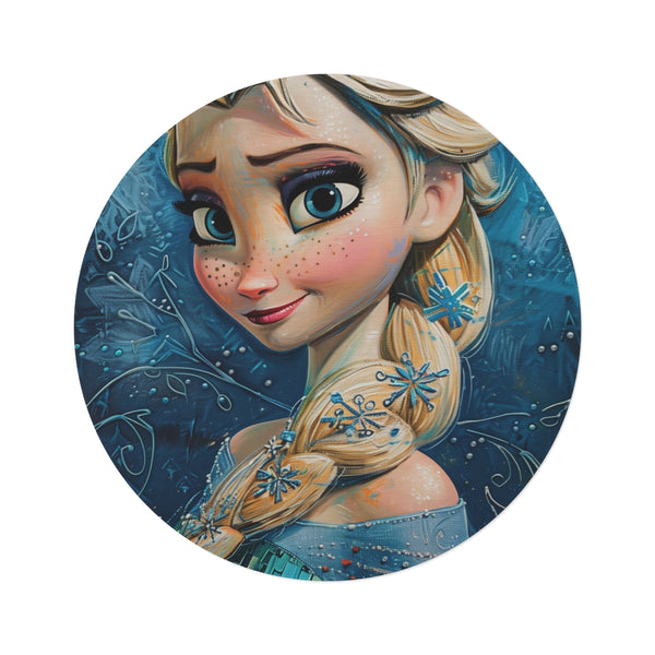 "Frozen Magic Round Rug"