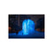 Frozen Waterfall Blue Fire Glow
