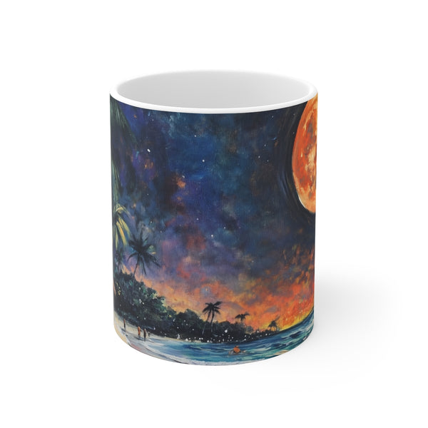 "Full Moon Beach Night Mug"