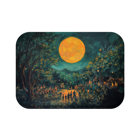 "Full Moon Concert Night Bath Mat"
