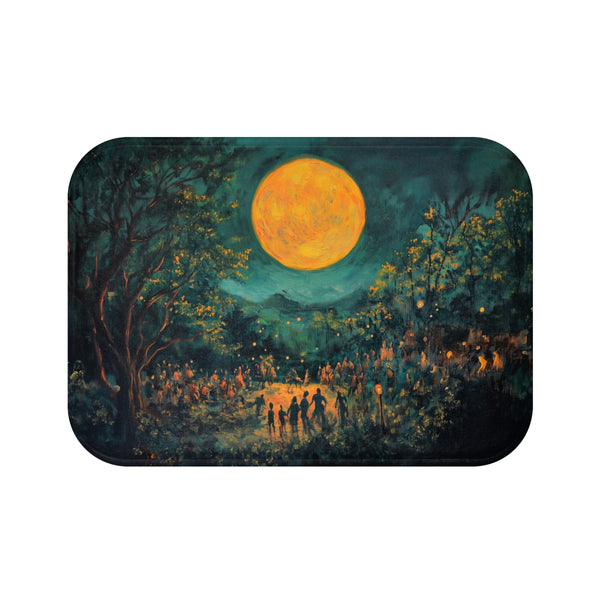 "Full Moon Concert Night Bath Mat"