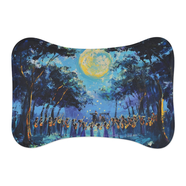 "Full Moon Concert Night Pet Mat"