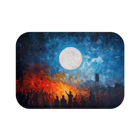 "Full Moon Festival Night Bath Mat"