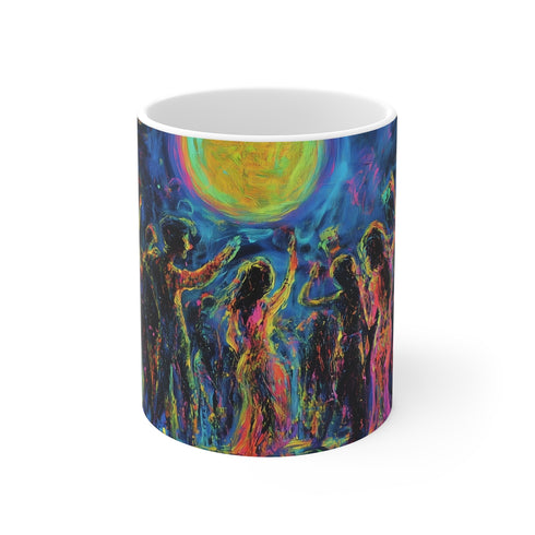 "Full Moon Neon Nights Mug"