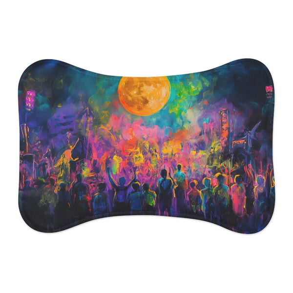 "Full Moon Neon Pet Mat"