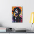 Vibrant canvas print of funky Bruno Mars in vivid colors.
