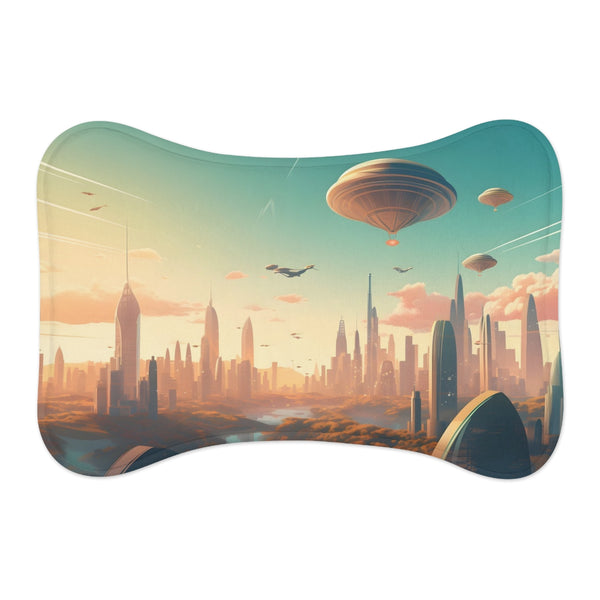 "Future City Flying Pet Mat"