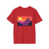 Futuristic Cityscape Sunset T-Shirt Design