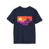 Futuristic Cityscape Sunset T-Shirt Design