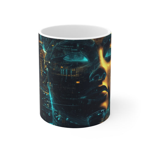 Futuristic Egyptian Pharaoh Cyber Mug