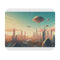 Futuristic Flying City Skyline Mouse Pad