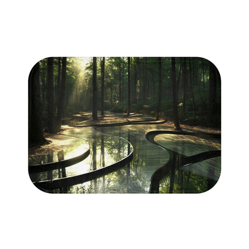 Futuristic Forest Mirrored Path Bathmat