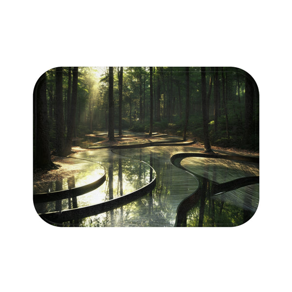 Futuristic Forest Mirrored Path Bathmat