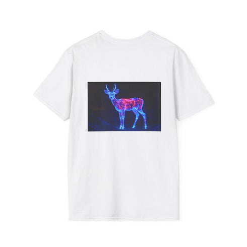 Futuristic Light Deer T-Shirt Design