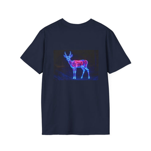 Futuristic Light Deer T-Shirt Design