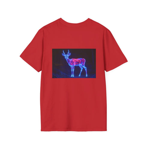 Futuristic Light Deer T-Shirt Design