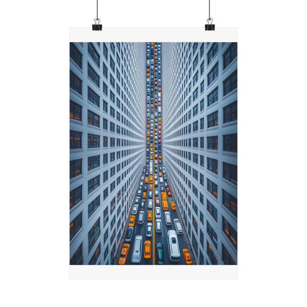 "Futuristic Silver City Traffic Skyscrapers"