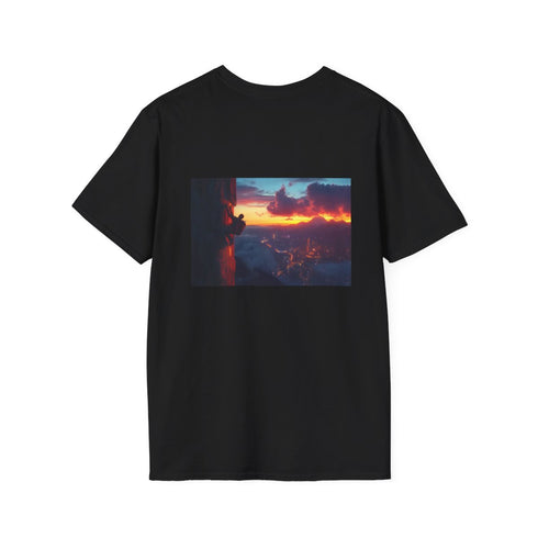Futuristic Sunset Cityscape Graphic Tee