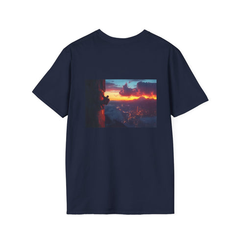 Futuristic Sunset Cityscape Graphic Tee
