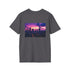Futuristic Sunset Cityscape T-Shirt Design