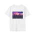 Futuristic Sunset Cityscape T-Shirt Design