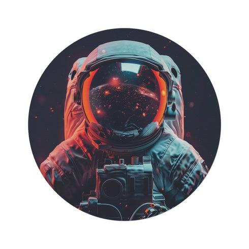 "Galactic Astronaut Round Rug"