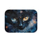 Galactic Black Cat Bath Mat