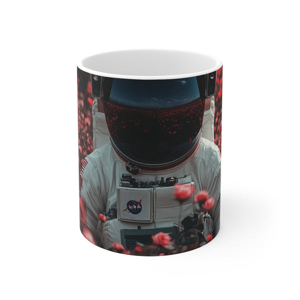 "Galactic Blossom Astronaut Mug"