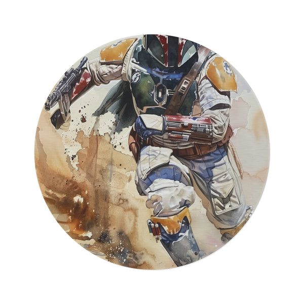 "Galactic Bounty Hunter Round Rug"