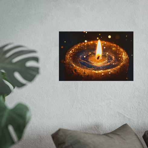 Galactic Candle Art Cosmic Beauty